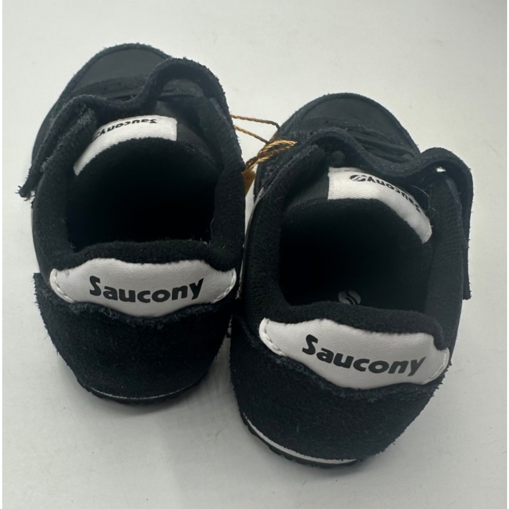 Saucony Toddler's Boy Jazz Lite 2.0 Sneaker size 5M Black White Leather Slip on - Picture 3 of 5